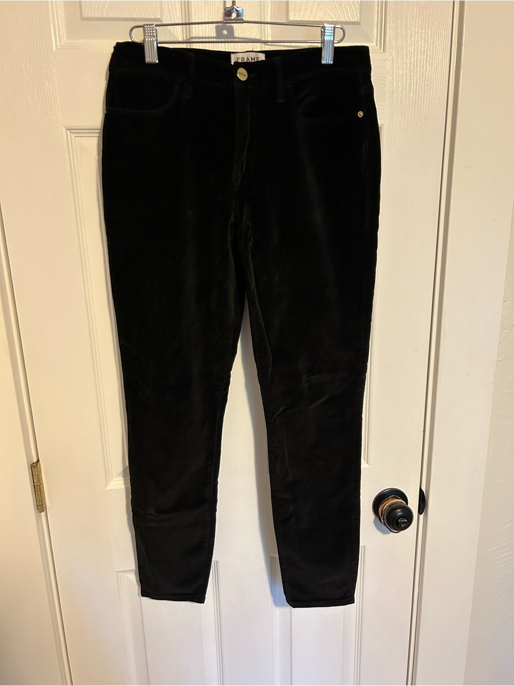 Frame Denim Black Velvet Women’s Jeans